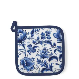 Delft blue florals pannenlap